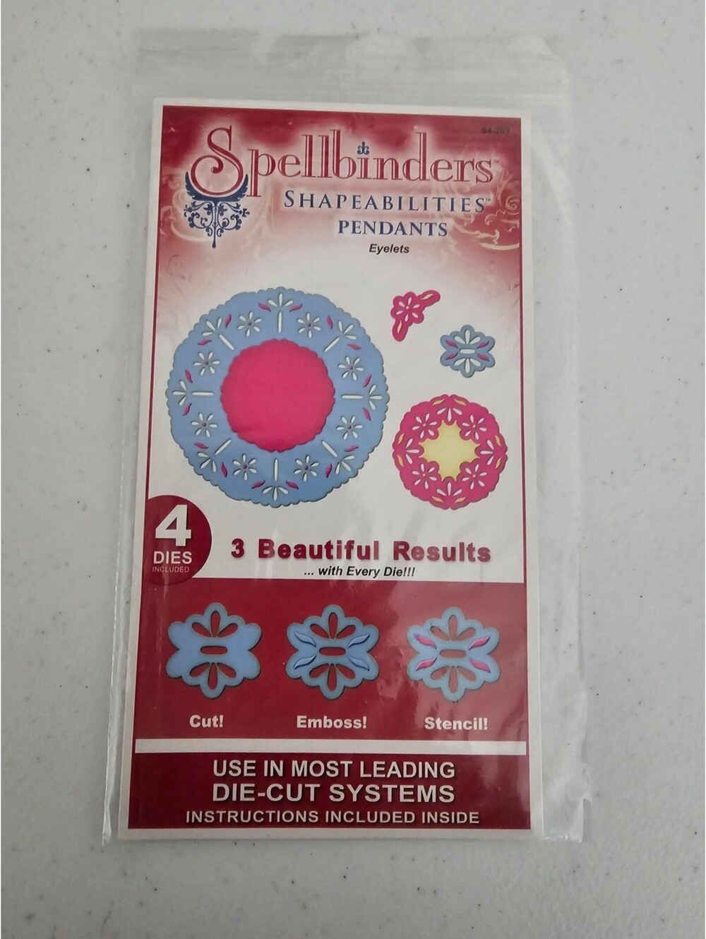 Spellbinders Shapeabilities Pendants Steel Craft Die Set Eyelets